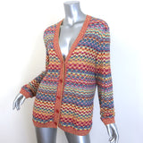 Missoni Rainbow Knit Cardigan Multicolor Cotton-Blend Size 48