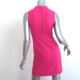 Alice + Olivia Coley Mock Neck Mini Dress Pink Crepe Size 0