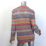 Missoni Rainbow Knit Cardigan Multicolor Cotton-Blend Size 48