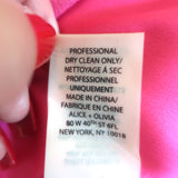 Alice + Olivia Coley Mock Neck Mini Dress Pink Crepe Size 0