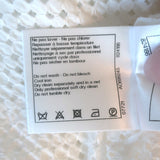 Chanel Eyelet-Embroidered Collared Blouse White Cotton Size 36 Long Sleeve Top