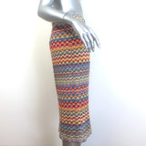 Missoni Rainbow Knit Skirt Multicolor Cotton-Blend Size 44