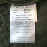 Emilio Pucci Croc-Embossed Jacquard Jacket Olive Cotton-Blend Size US 8