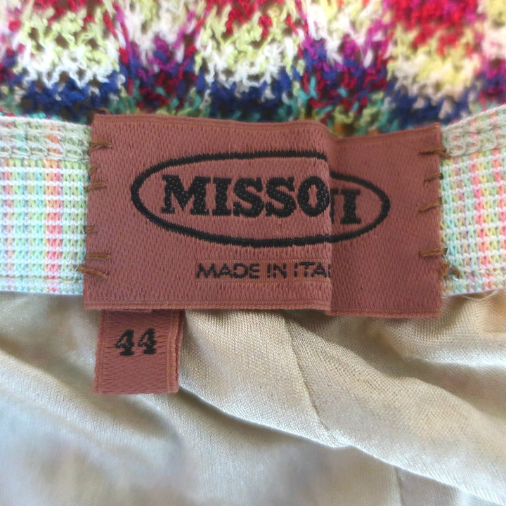 Missoni Rainbow Knit Skirt Multicolor Cotton-Blend Size 44