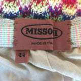 Missoni Rainbow Knit Skirt Multicolor Cotton-Blend Size 44