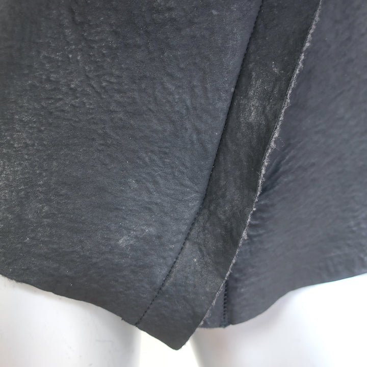 Isaac Sellam Experience Asymmetric Draped Leather Jacket Black Size Medium