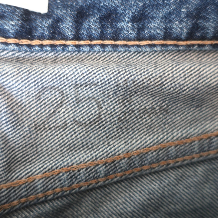 MOUSSY Loews Distressed Denim Straight Leg Jeans Medium Blue Size 25
