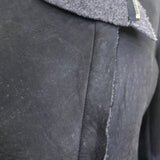 Isaac Sellam Experience Asymmetric Draped Leather Jacket Black Size Medium