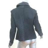 Isaac Sellam Experience Asymmetric Draped Leather Jacket Black Size Medium