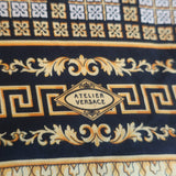 Atelier Versace Silk Scarf Black & Gold