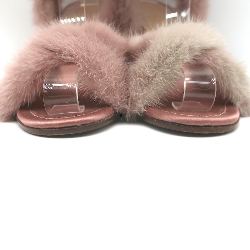 Louis Vuitton Shearling Colorblock Pattern Slingback Sandals - Neutrals  Sandals, Shoes - LOU794253