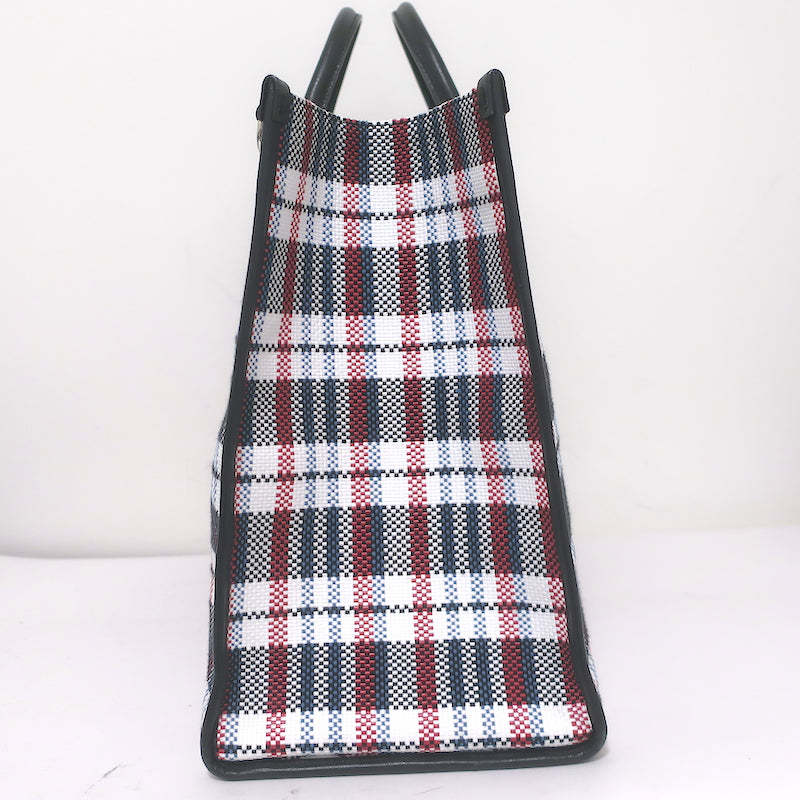 Gucci Iccug Embroidered Checked Tote Extra Large Shoulder Bag