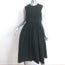 Peter Cohen Sleeveless Midi Dress Black Gathered Cotton Size Medium