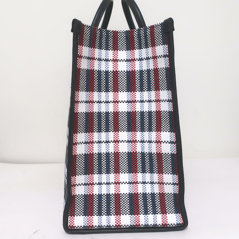 Gucci Iccug Embroidered Checked Tote Extra Large Shoulder Bag