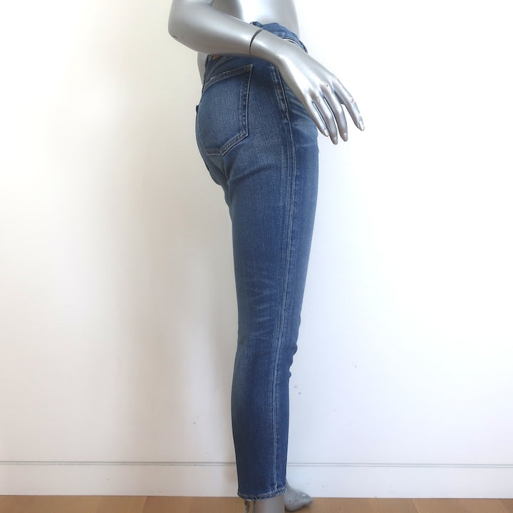 MOUSSY Ballena High Rise Skinny Jeans Medium Blue Stretch Denim Size 25