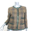 Chanel 2013 Paris-Edinburgh Snakeskin-Trimmed Plaid Jacket Brown Size 40