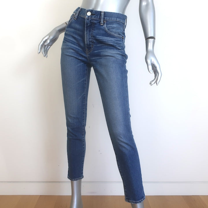 MOUSSY Ballena High Rise Skinny Jeans Medium Blue Stretch Denim Size 25