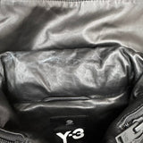 adidas Y-3 Perforated Logo Hooded Leather Jacket Black Size Medium