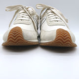 Loewe Flow Runner Sneakers Off-White Suede & White Nylon Size 40