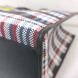 Gucci Iccug Embroidered Checked Tote Extra Large Shoulder Bag