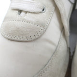 Loewe Flow Runner Sneakers Off-White Suede & White Nylon Size 40