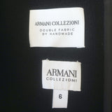 Armani Collezioni Sleeveless Peplum Dress Black Wool Crepe Size 6