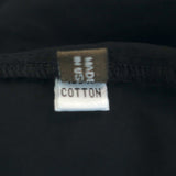 Peter Cohen Sleeveless Midi Dress Black Gathered Cotton Size Medium