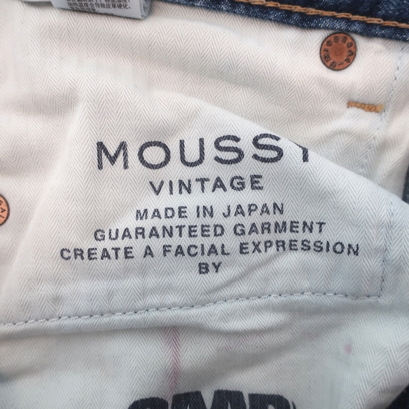 MOUSSY Ballena High Rise Skinny Jeans Medium Blue Stretch Denim Size 25