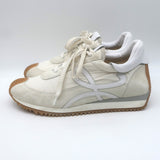 Loewe Flow Runner Sneakers Off-White Suede & White Nylon Size 40