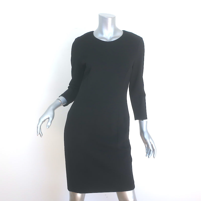 Peserico 3/4 Sleeve Sheath Dress Black Stretch Jersey Size 44 New Peserico 3/4 Sleeve Sheath Dress Black Stretch Jersey Size 44 New