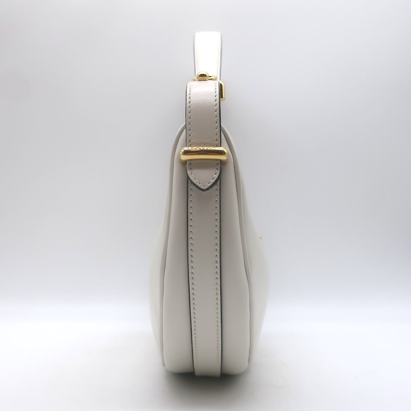 Prada Arque Small Shoulder Bag White Leather NEW
