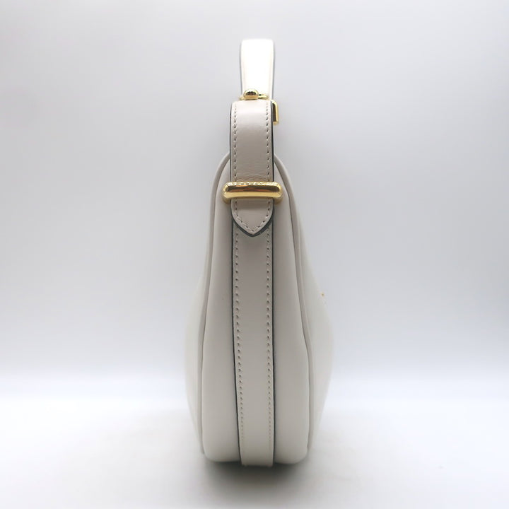Prada Arque Small Shoulder Bag White Leather NEW