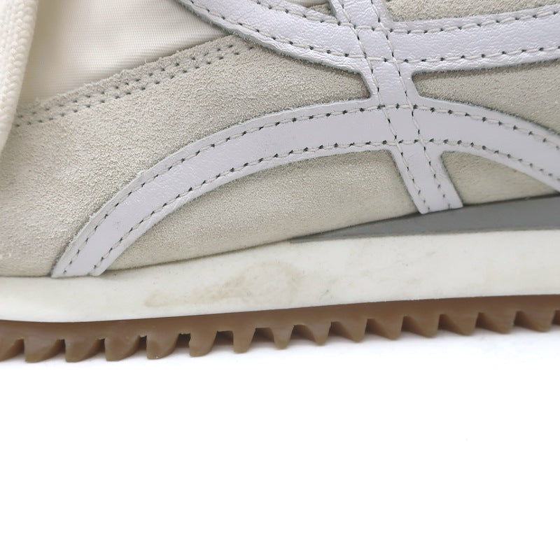 Loewe Flow Runner Sneakers Off-White Suede &amp; White Nylon Size 40