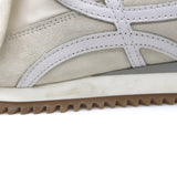 Loewe Flow Runner Sneakers Off-White Suede & White Nylon Size 40