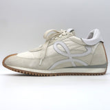 Loewe Flow Runner Sneakers Off-White Suede & White Nylon Size 40
