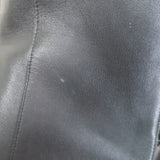 Akris Pleated Leather Zip-Up Jacket Very Dark Teal Size US 10