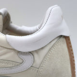 Loewe Flow Runner Sneakers Off-White Suede & White Nylon Size 40