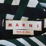Marni Sleeveless Dress Multicolor Printed Crepe Size 38