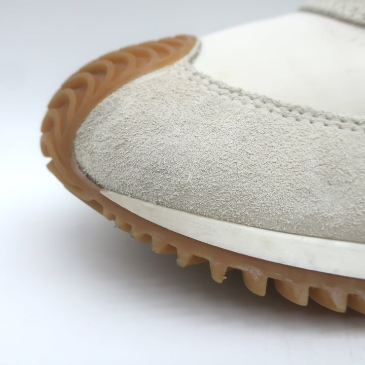Loewe Flow Runner Sneakers Off-White Suede &amp; White Nylon Size 40
