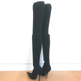 Balenciaga Sock Thigh High Boots Black Stretch Knit Size 38