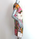 La DoubleJ Mini Swing Dress Big Flower Print Silk Twill Size Extra Small