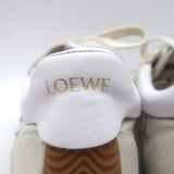 Loewe Flow Runner Sneakers Off-White Suede & White Nylon Size 40