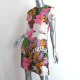 La DoubleJ Mini Swing Dress Big Flower Print Silk Twill Size Extra Small