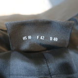 Akris Pleated Leather Zip-Up Jacket Very Dark Teal Size US 10