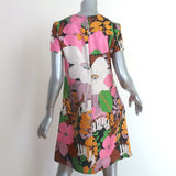 La DoubleJ Mini Swing Dress Big Flower Print Silk Twill Size Extra Small