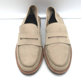 Rag & Bone Slayton Penny Loafers Taupe Nubuck Leather Size 37.5