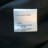 Akris Pleated Leather Zip-Up Jacket Very Dark Teal Size US 10