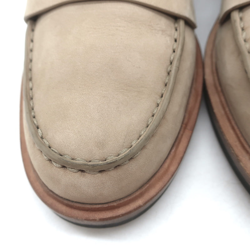 Rag &amp; Bone Slayton Penny Loafers Taupe Nubuck Leather Size 37.5