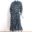 Cinq a Sept Halette Tie-Waist Ruffle Dress Charcoal Floral Print Size 6 NEW