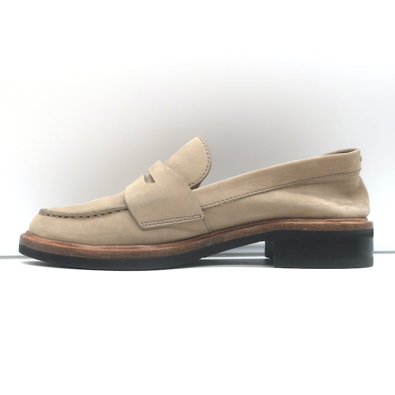 Rag &amp; Bone Slayton Penny Loafers Taupe Nubuck Leather Size 37.5